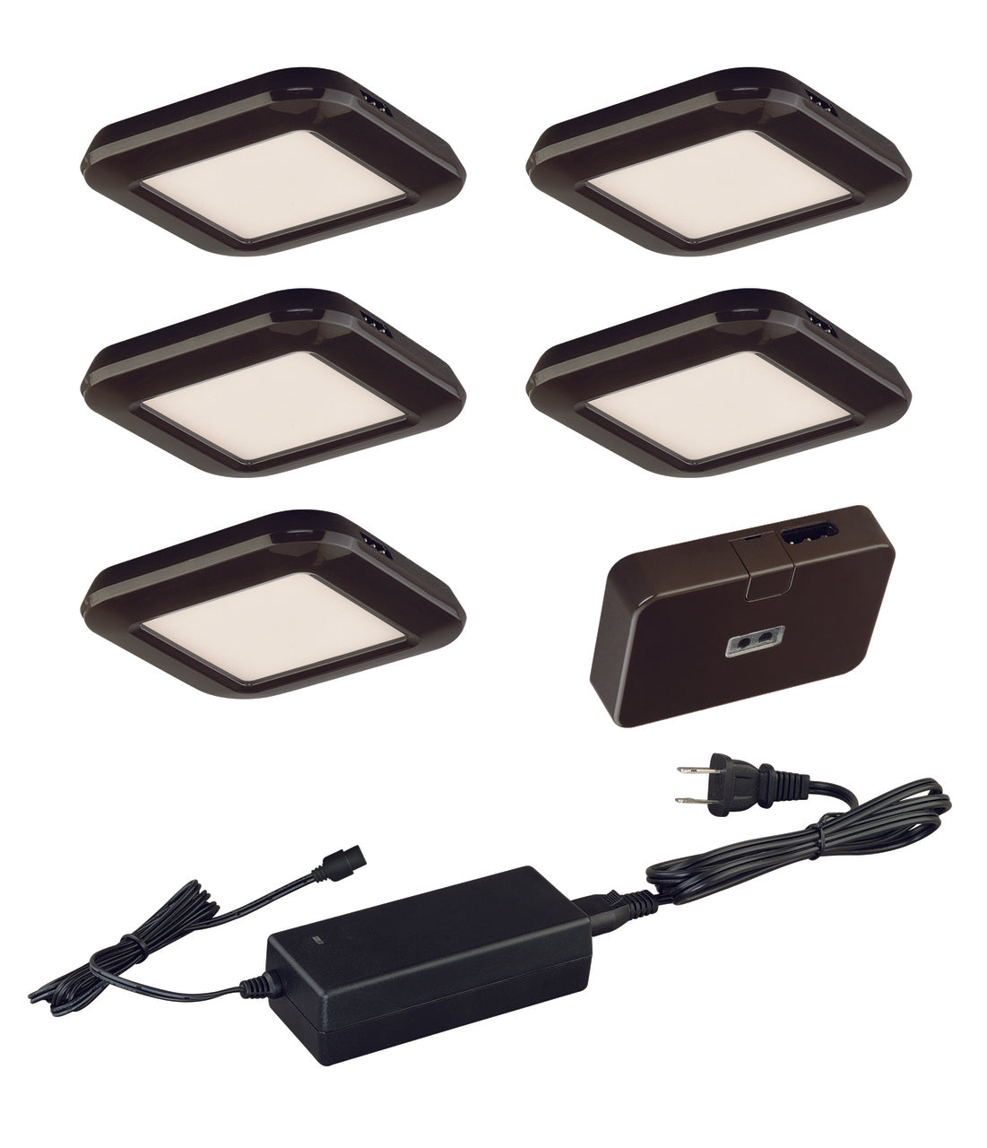 Vaxcel X0033 Smart Lighting Low Profile Under Cabinet Puck Light 5-pack Kit