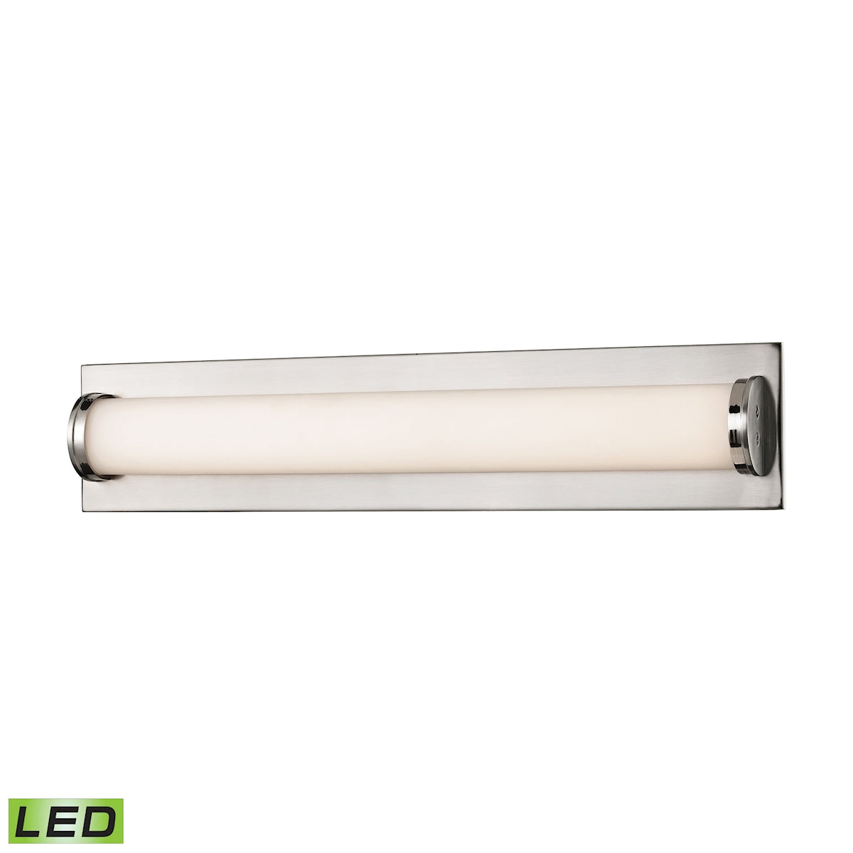 ELK Lighting BVL371-10-16M Barrie 1-Light Vanity Sconce in Matte Satin Nickel with Opal White Glass Diffuser - Integrated LED