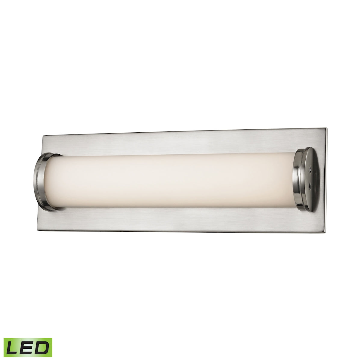 ELK Lighting BVL372-10-16M Barrie 1-Light Vanity Sconce in Matte Satin Nickel with Opal White Glass Diffuser - Integrated LED