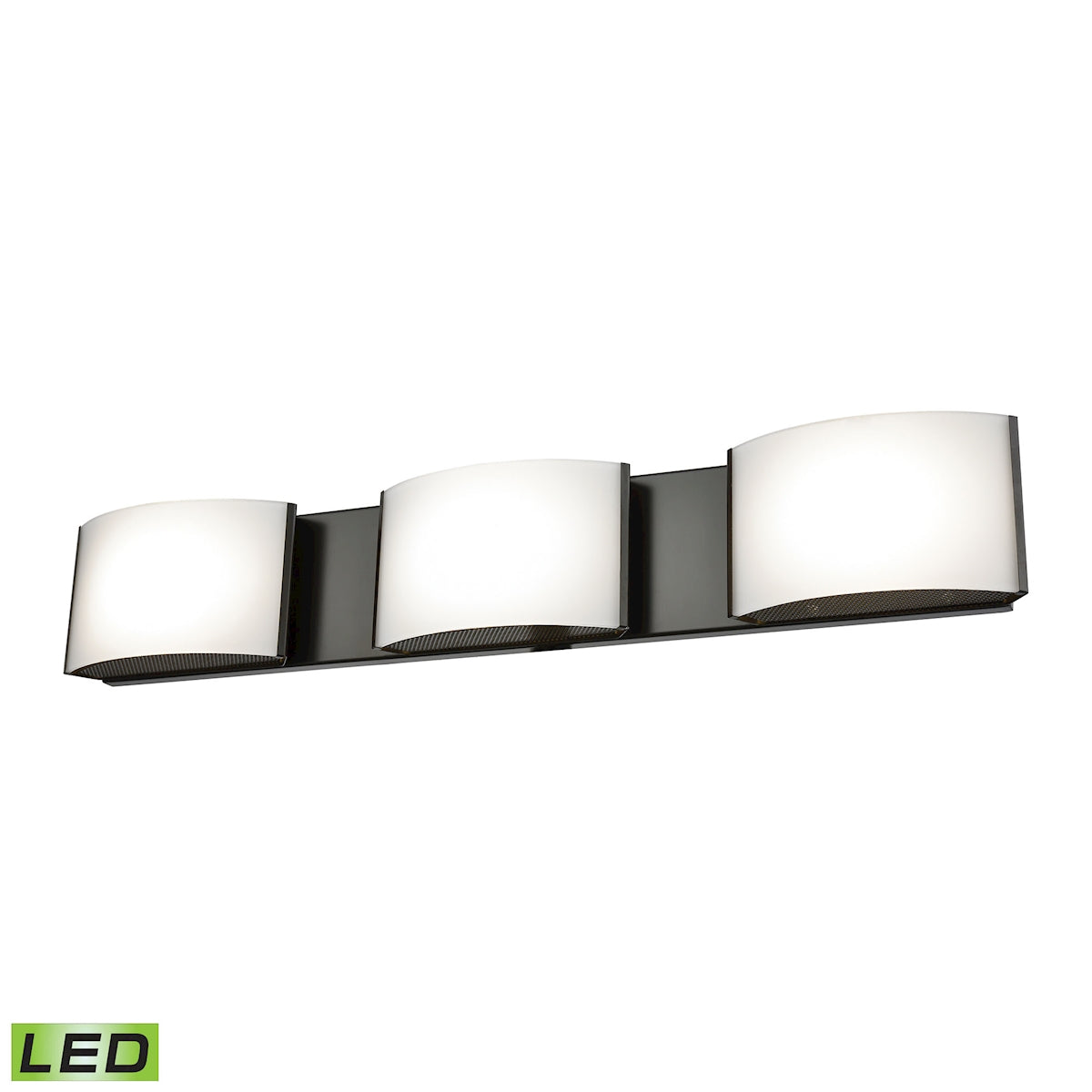 ELK Lighting BVL913-10-45 Pandora 3-Light Vanity Sconce in Oiled Bronze with Opal Glass - Integrated LED
