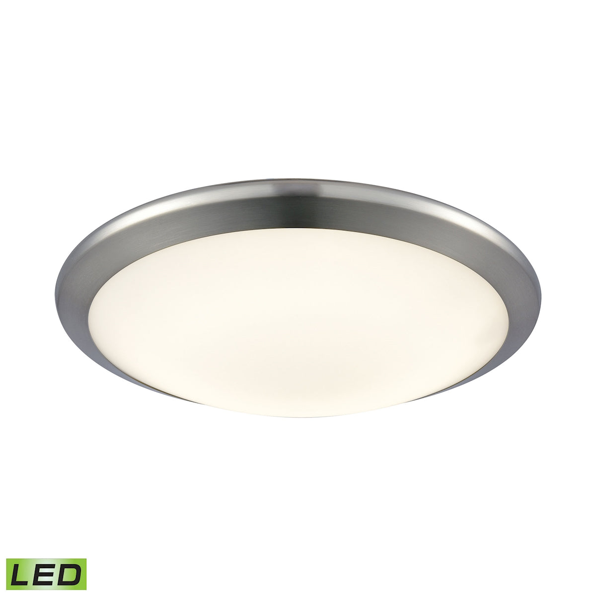 ELK Lighting FML4525-10-15 Clancy 1-Light Round Flush Mount in Chrome with Opal Glass - Integrated LED - Small