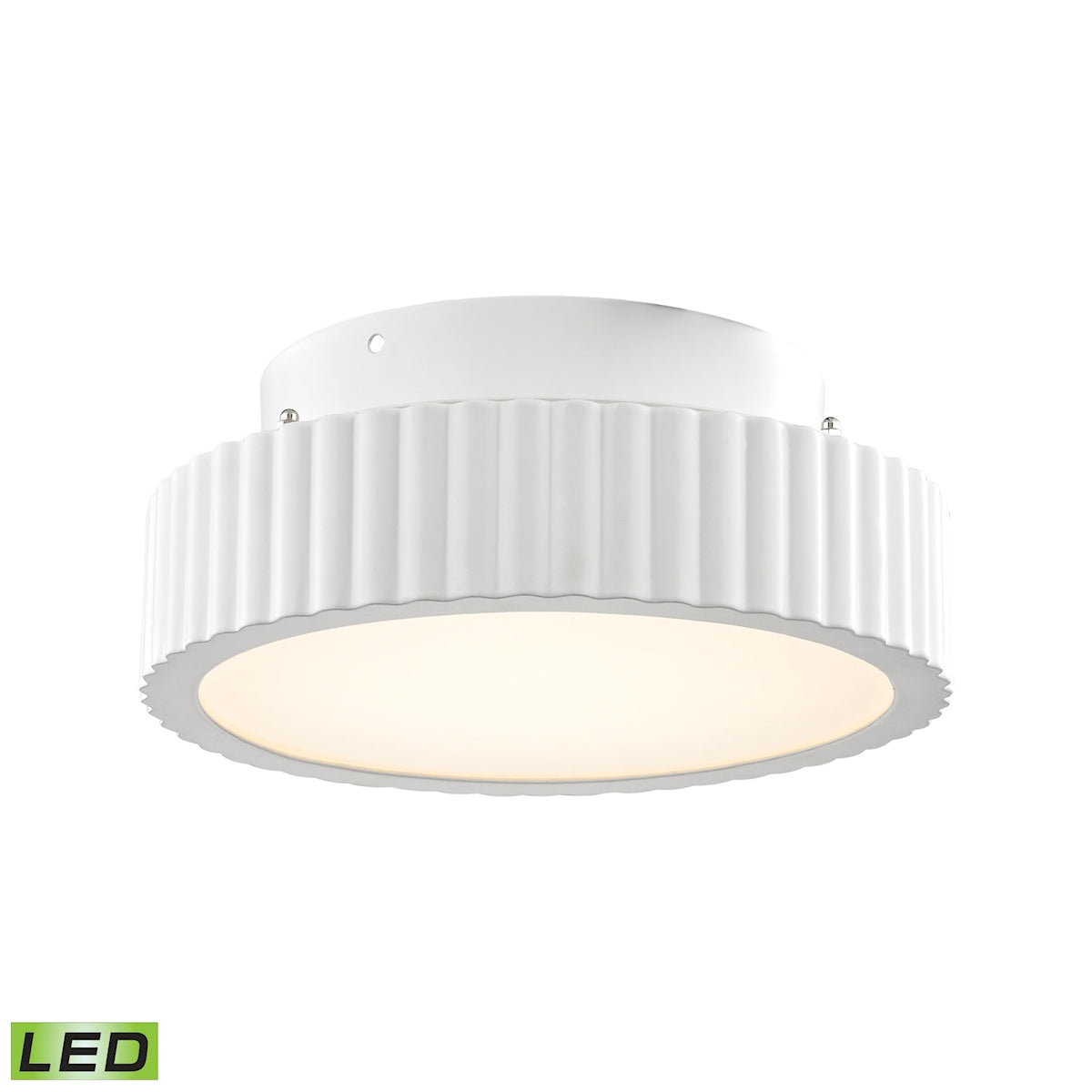 ELK Lighting FML600-10-30 Digby 50-Light Flush Mount in Matte White with Opal White Glass Diffuser - Integrated LED
