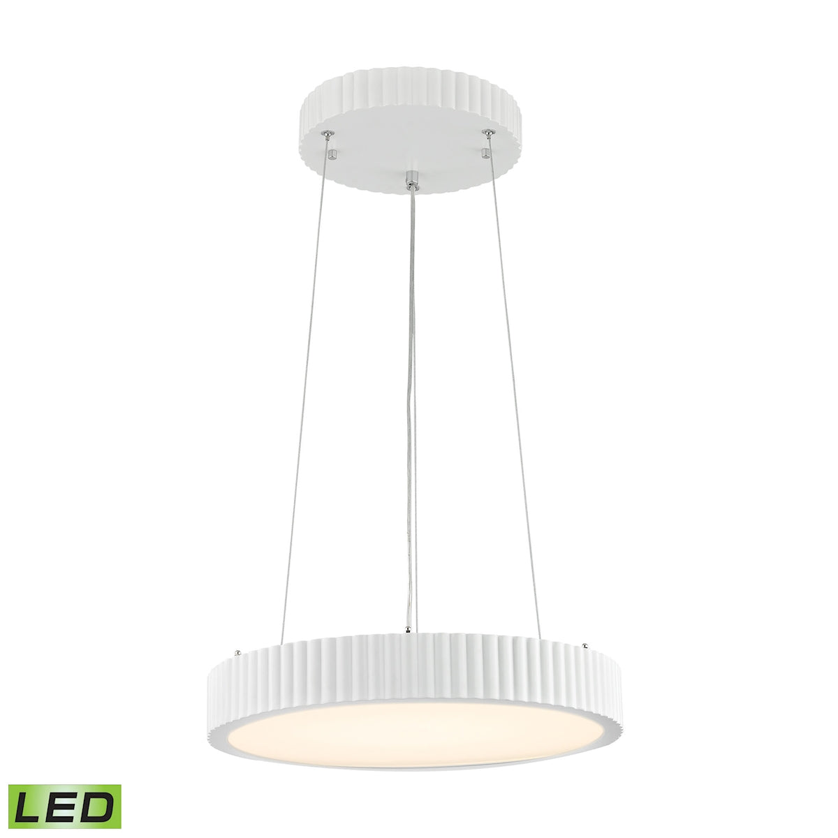 ELK Lighting LC602-10-30 Digby 120-Light Chandelier in Matte White with Opal White Glass Diffuser