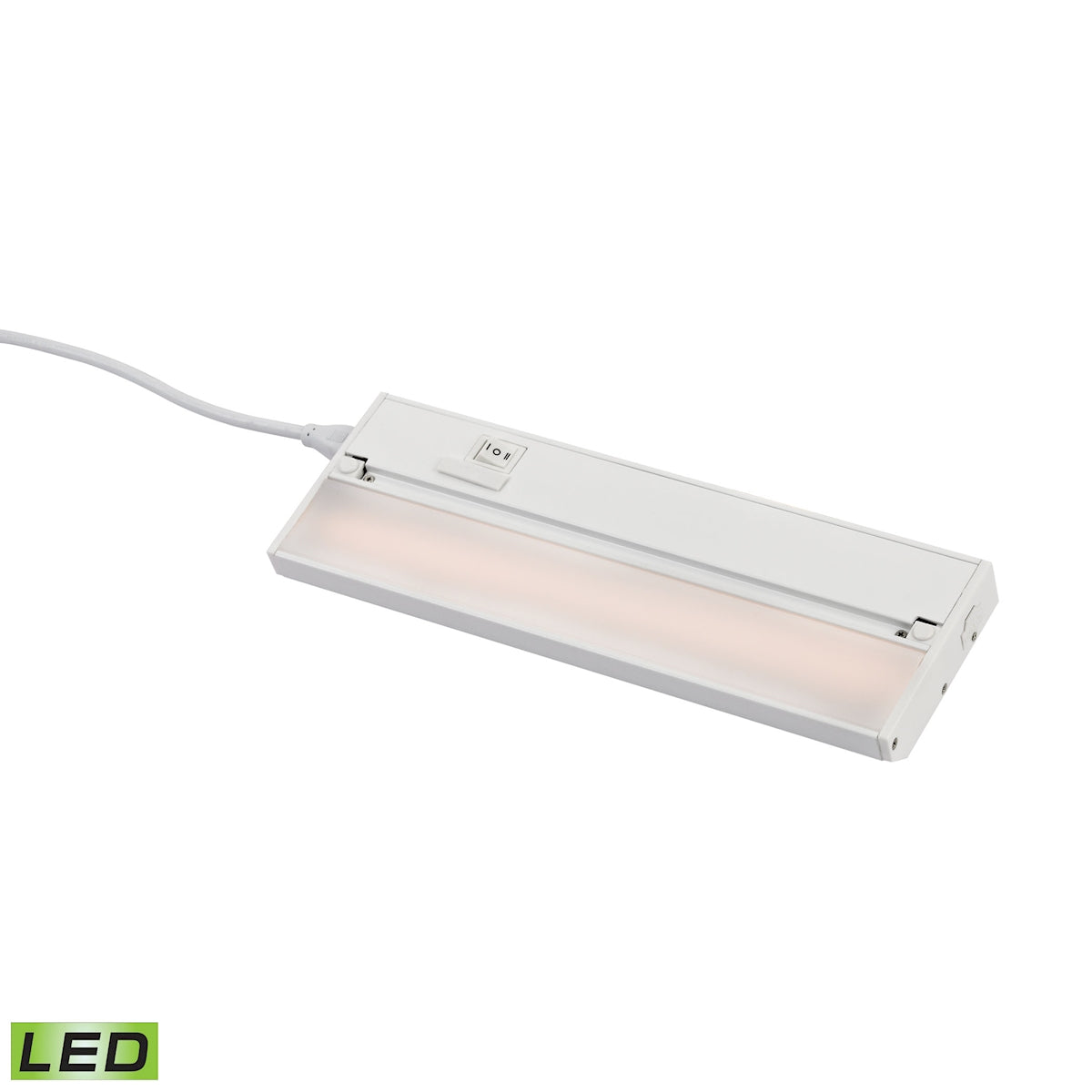 ELK Lighting LV012RSF ZeeLED Pro 1-Light Utility Light in White with Diffused Glass - Integrated LED