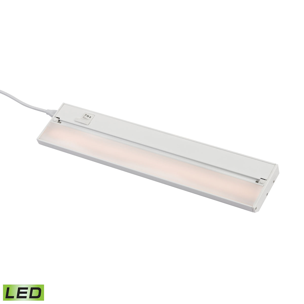 ELK Lighting LV018RSF ZeeLED Pro 1-Light Utility Light in White with Diffused Glass - Integrated LED