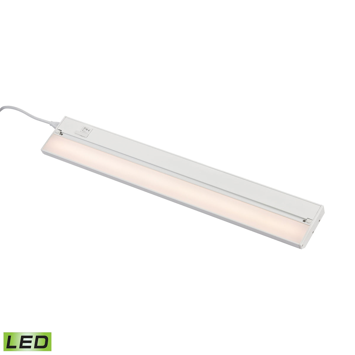 ELK Lighting LV024RSF ZeeLED Pro 1-Light Utility Light in White with Diffused Glass - Integrated LED
