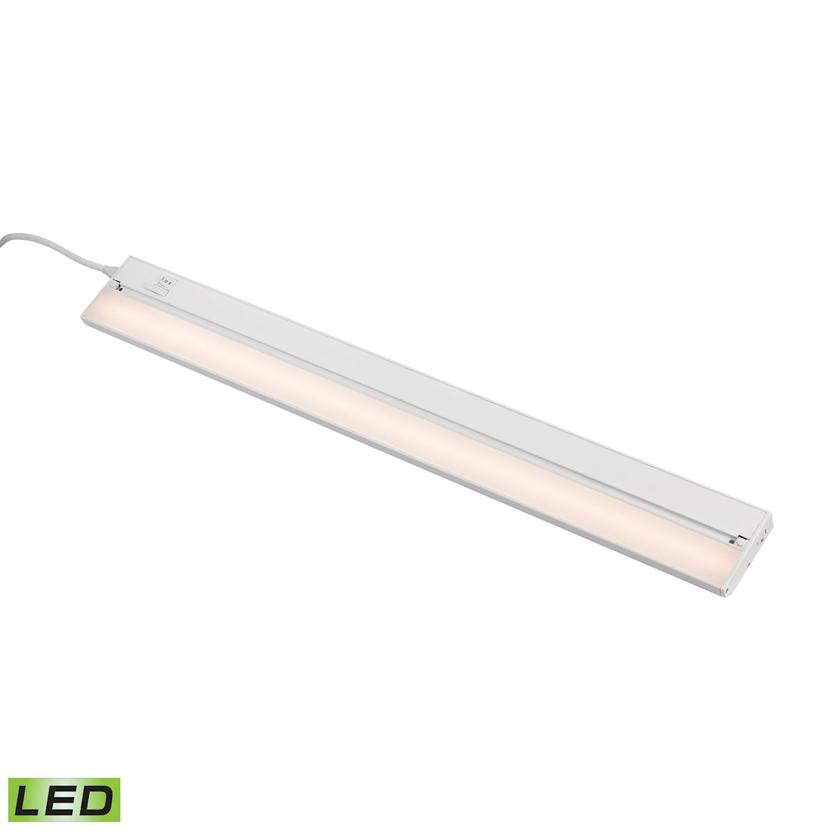 ELK Lighting LV032RSF ZeeLED Pro 1-Light Utility Light in White with Diffused Glass - Integrated LED