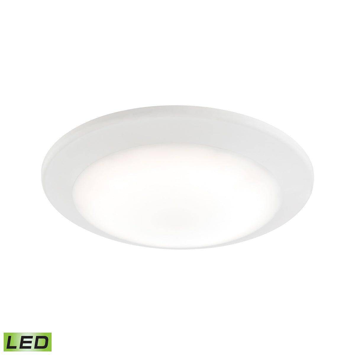 ELK Lighting MLE1201-5-30 Plandome 1-Light Recessed Light in Clean White with Glass Diffuser