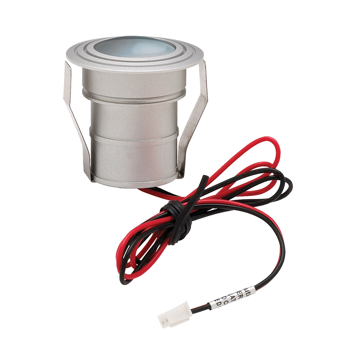 ELK Lighting WLE122C32K-0-95 Batwing 1-Light Button Light in Matte Aluminum with Frosted Lens - Integrated LED