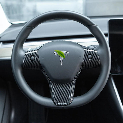 Steering Wheel Patch Decoration for Tesla Model 3/Y 2017-2023-TESEVO