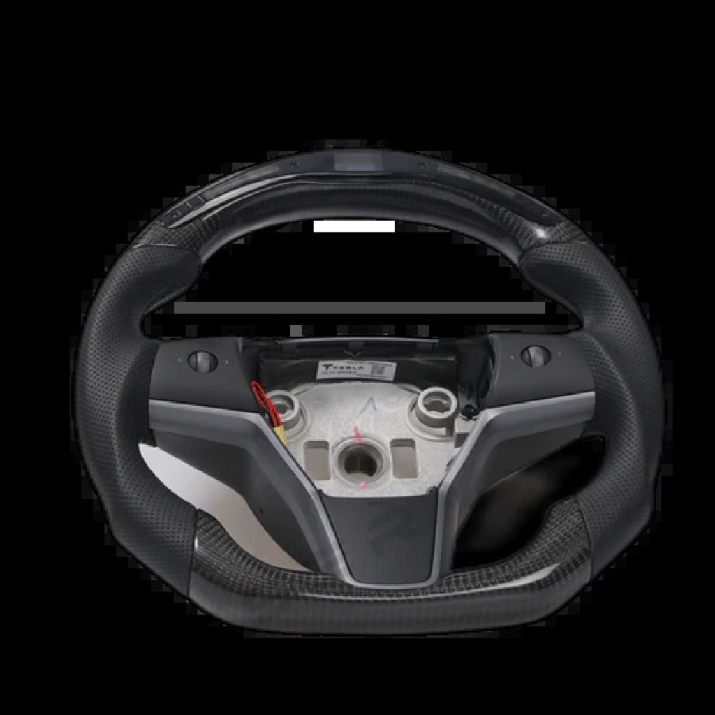 Steering Wheel for Model 3 / Y LED Sport Carbon Fiber【Style 4】-TESEVO