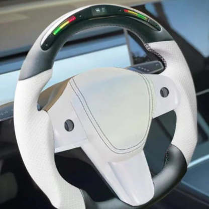 TESEVO LED Sport Leather Steering Wheel for Model 3/Y 【Style 20】