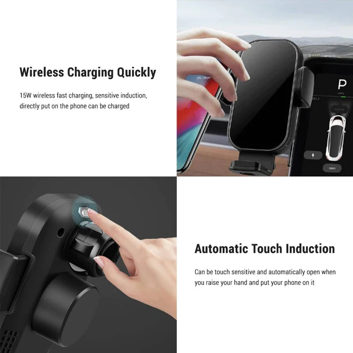 Phone Holder & Storage Organizer for Model 3 / Y Wireless Charging-TESEVO