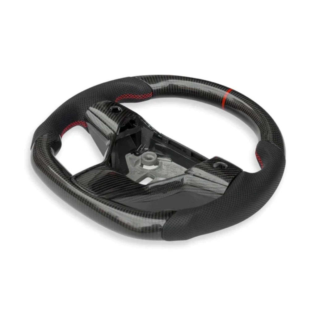 TESEVO Sport Carbon Fiber Steering Wheel for Tesla Model 3/Y 【Style 25】