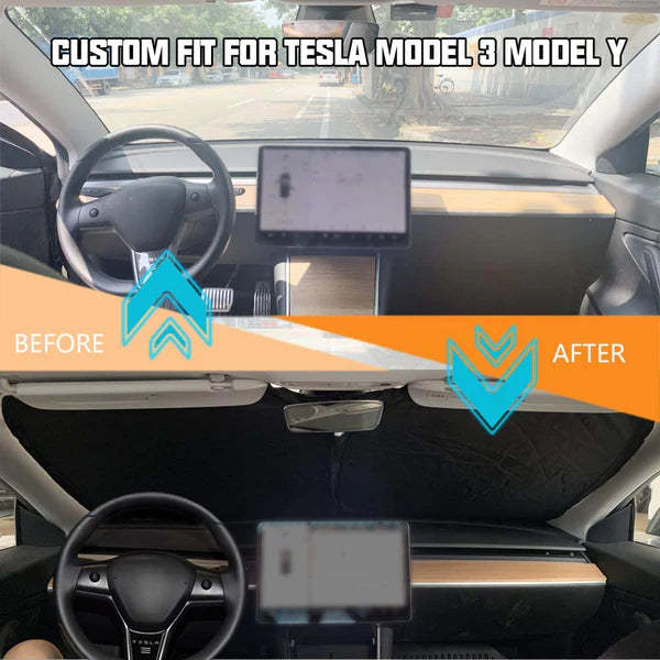 TESEVO Front Windshield Sunshade for Tesla Model 3/Y-TESEVO