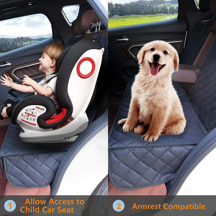 TESEVO Waterproof Dog Seat Cover Car Pet Mat with Double Zipper for Tesla-TESEVO
