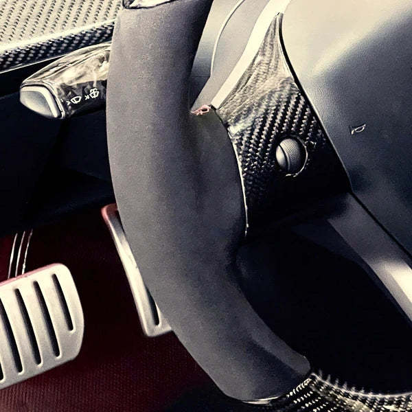 Steering Wheel for Model 3 / Y Alcantara Carbon Fiber 【Style 15】-TESEVO