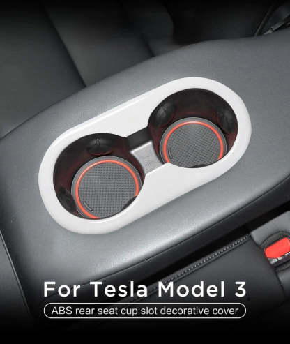 TESEVO Rear Seat Cup Holder Decorative Frame for Model 3/Y-TESEVO