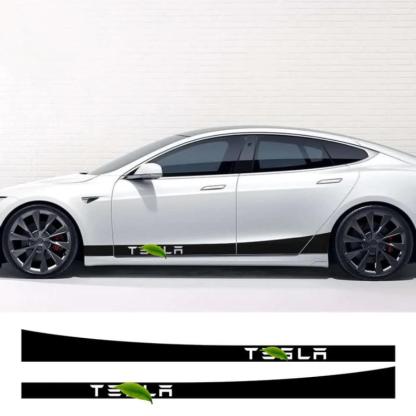 TESEVO Car Door Side Skirt Stripes Sill Sticker Body Decal for Model 3/Y/S/X-TESEVO