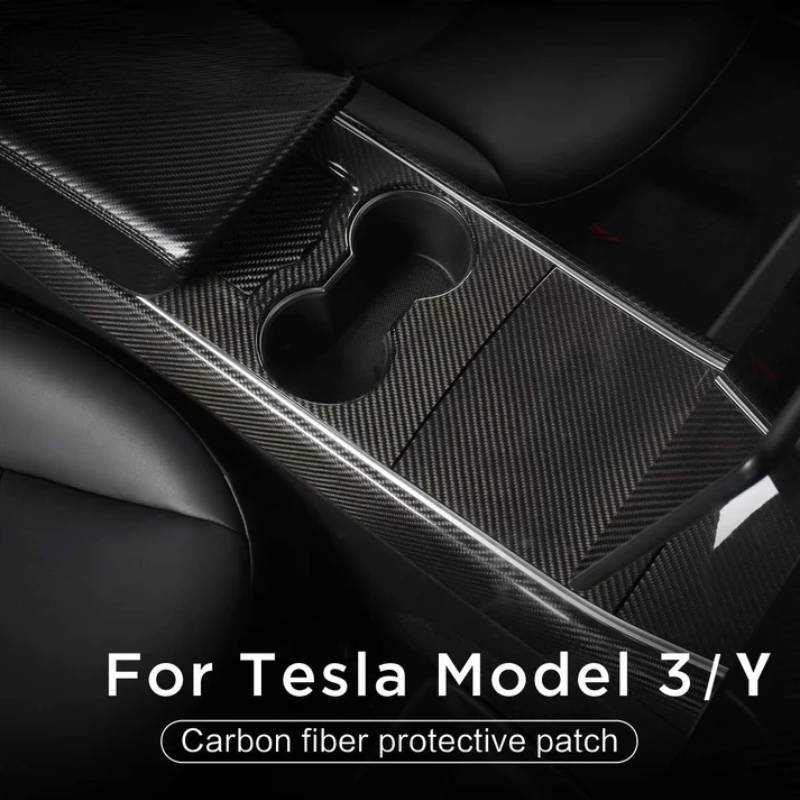 Center Control Panel Real Carbon Fiber for Tesla Model 3/Y 2018-2020-TESEVO
