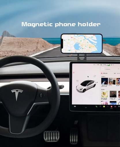 TESEVO Phone Mount for Model 3/Y/S/X Wireless Magnetic-TESEVO