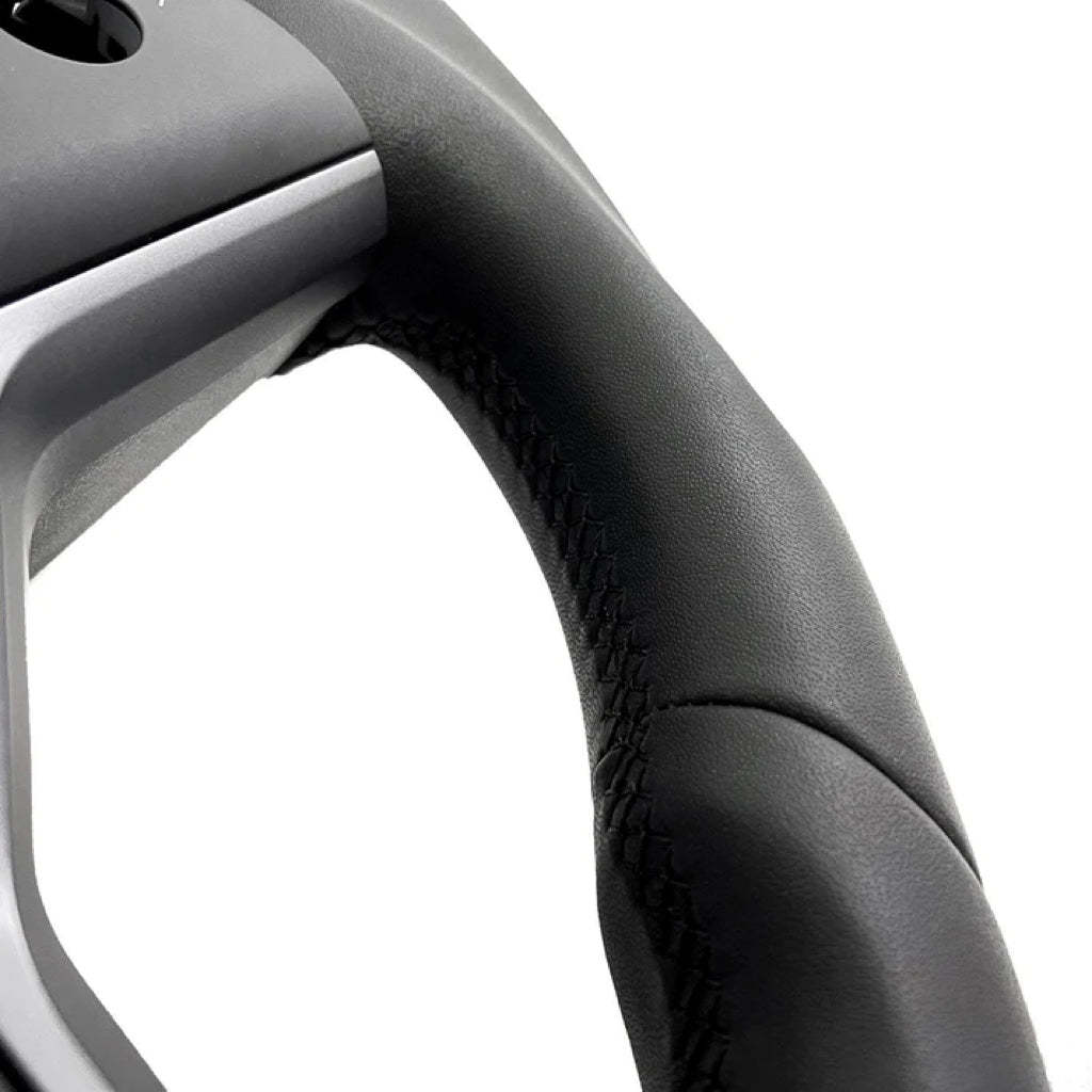 Yoke Steering Wheel for Model 3 / Y Full Leather 【Style 2】-TESEVO