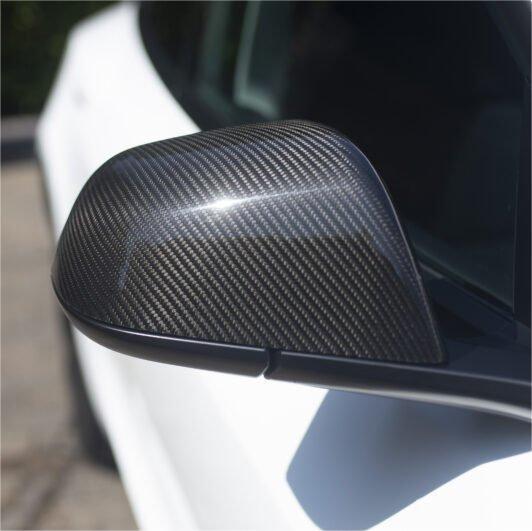 TESEVO Real Carbon Fiber Mirror Cover for Model 3/Y ( OEM Style )-TESEVO