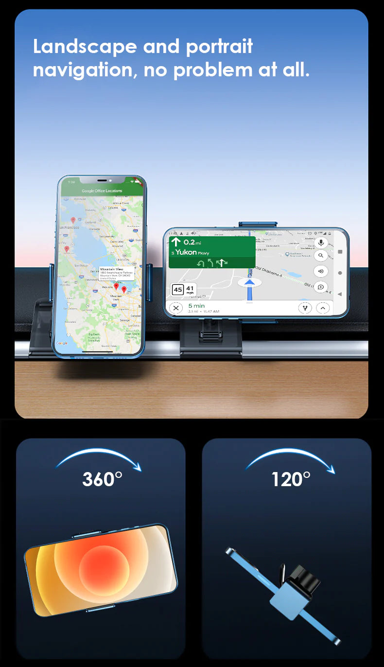 Memory Lock Adjustable Car Phone Mount for tesla model 3&Y