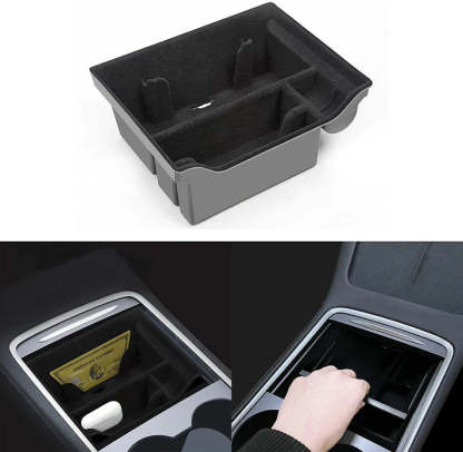 TESEVO Center Console Storage Box Organizer for Tesla Model 3/Y-TESEVO