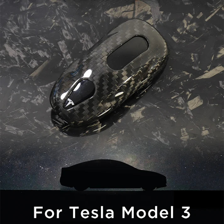 TESEVO Real Carbon Fiber Key Case for Tesla Model 3/Y-TESEVO