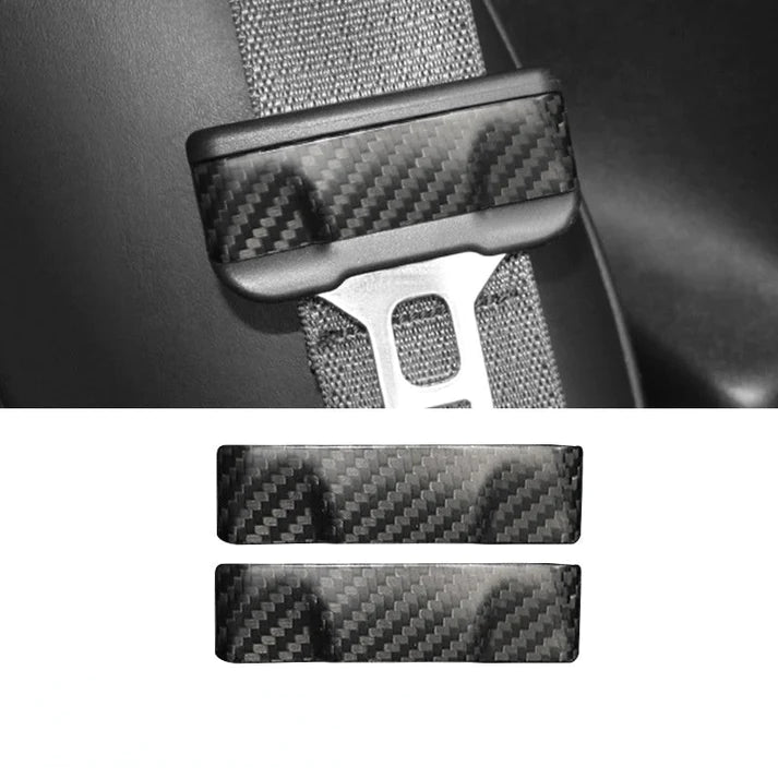 TESEVO Carbon Fiber Seat Belt Buckle Cover Trim for Model 3/Y-TESEVO