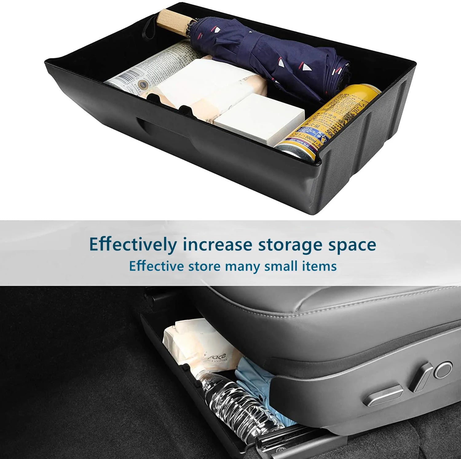 Under Front Seat Storage Box for Tesla