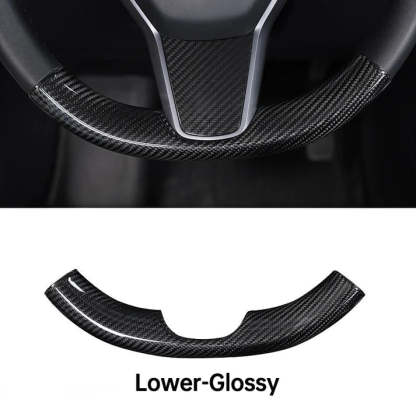 TESEVO Steering Wheel Grip Real Carbon Fiber Cover for Tesla Model 3/Y-TESEVO