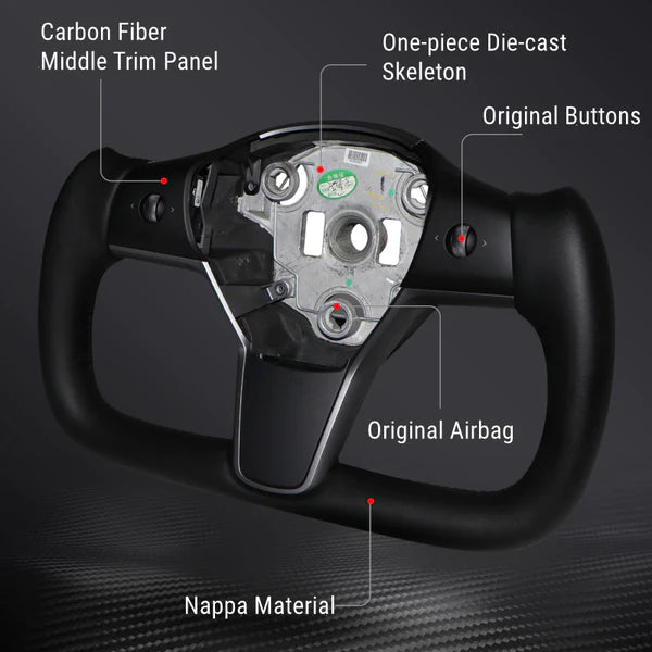 TESEVO Yoke Steering Wheel for Model 3 / Y【Style 36】-TESEVO