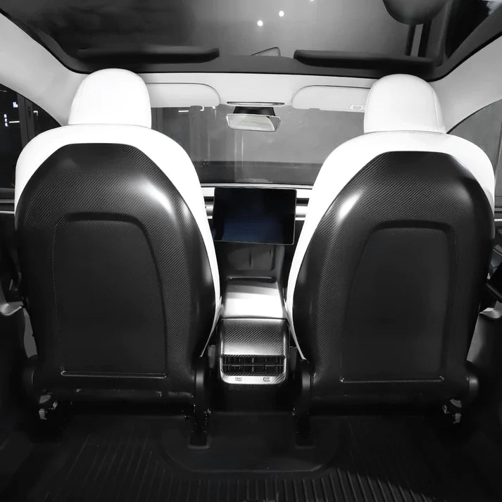 TESEVO Carbon Fiber Back Seat Cover for Model 3/Y-TESEVO