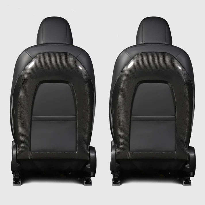 TESEVO Real carbon fiber central control seat back (2Pcs) for Model 3/Y-TESEVO