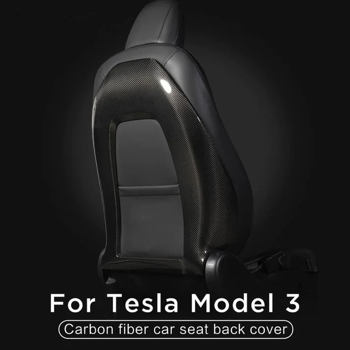 TESEVO Real carbon fiber central control seat back (2Pcs) for Model 3/Y-TESEVO