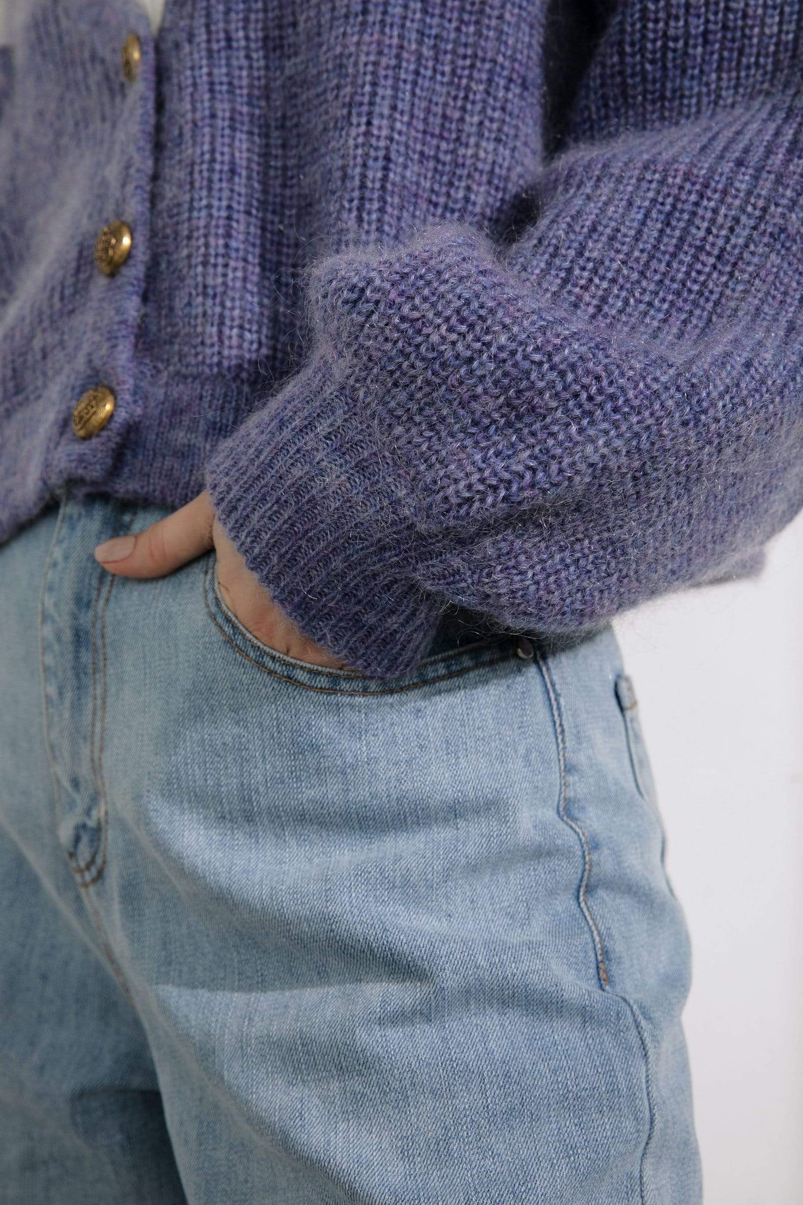Elsie Purple Oversized Cardigan