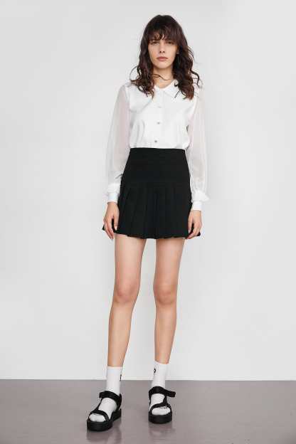 Malika White Long Sleeve Blouse