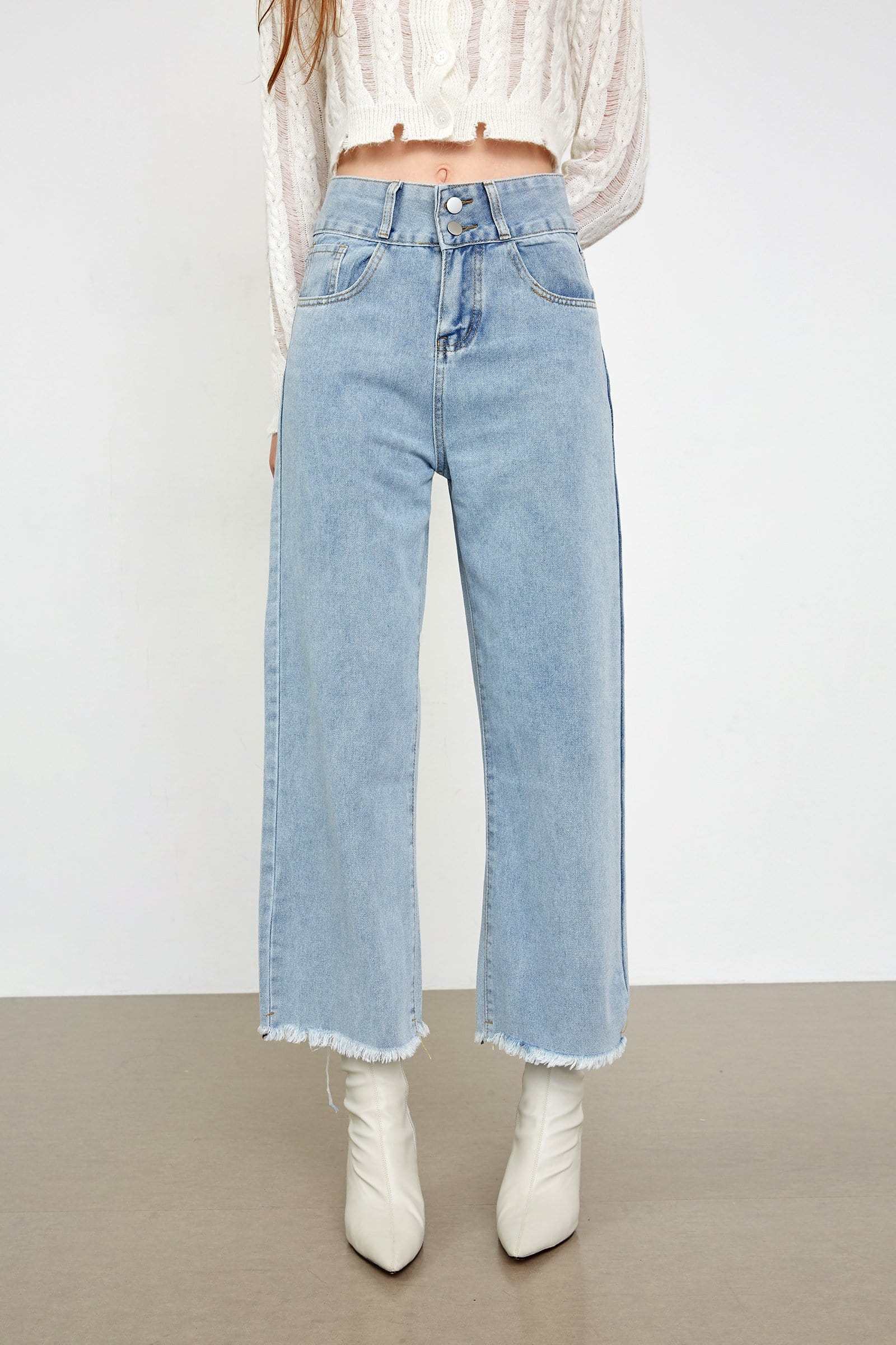 Auria Light Blue Ankle Jeans