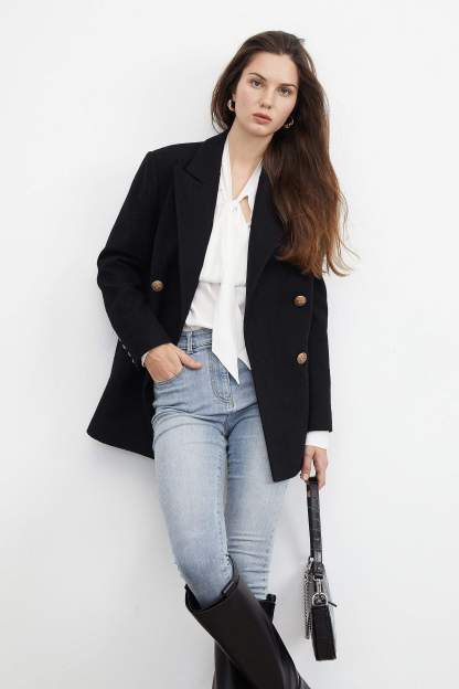 Hannah Black Blazer Jacket