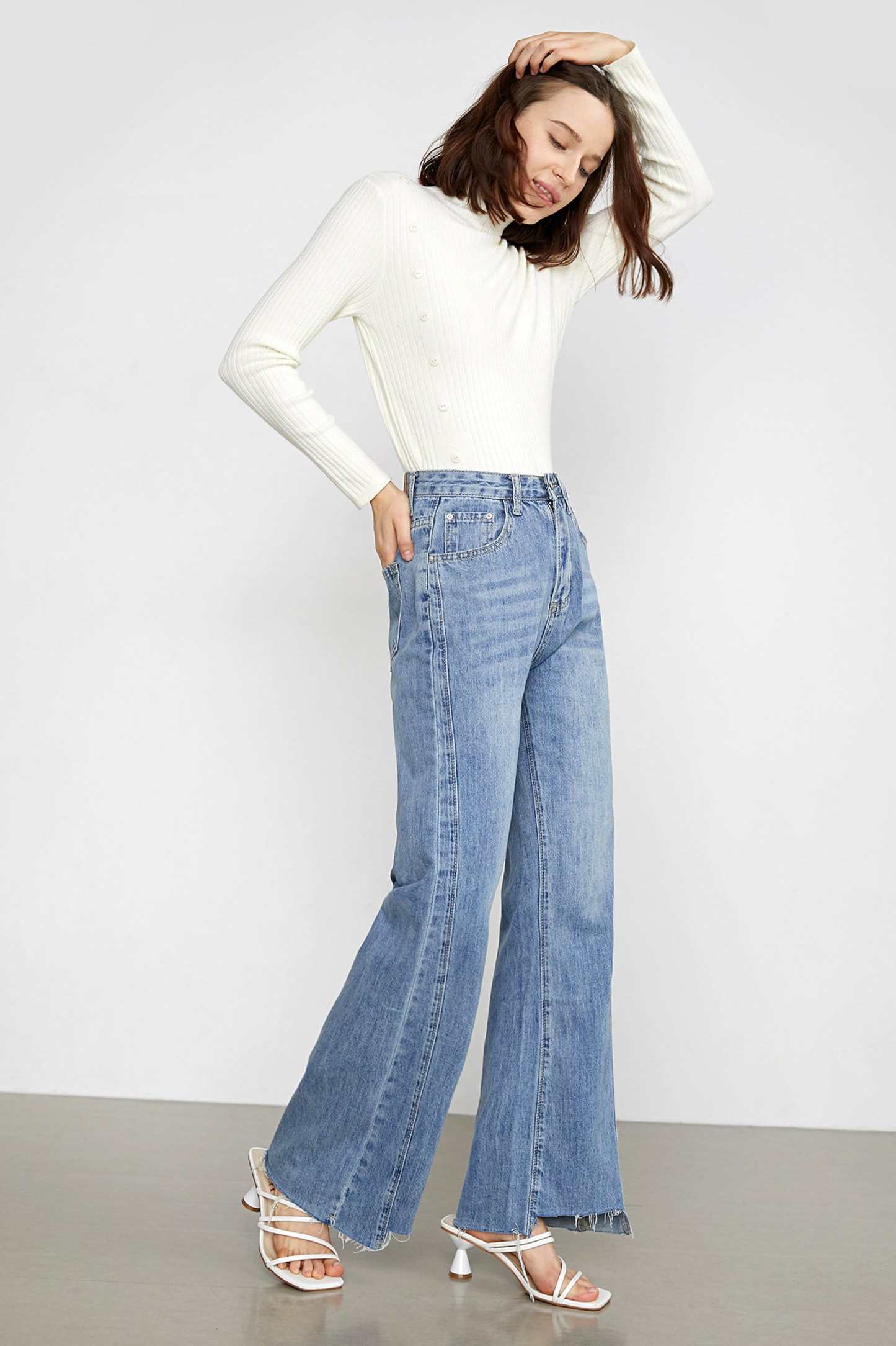 Rozlyn White Essential Sweater