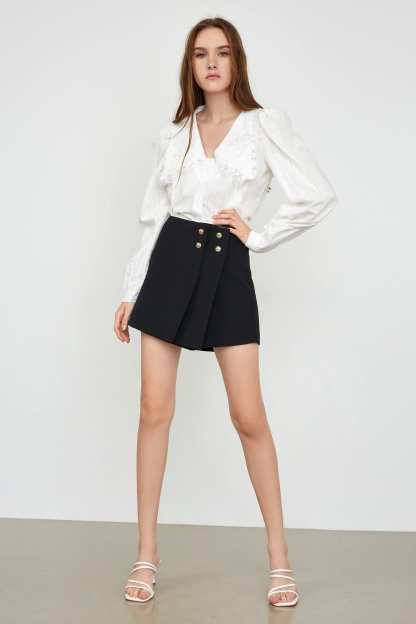 Brystol Black Asymmetrical Skirt