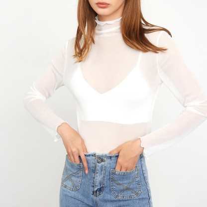 Alessi White Semi-Sheer Blouse