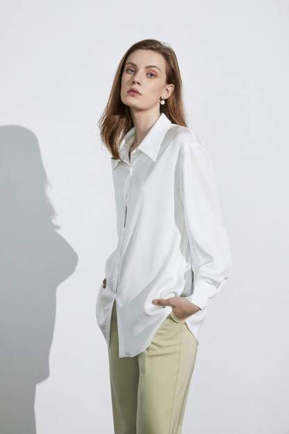 Business Essential Ivory Silky Blouse