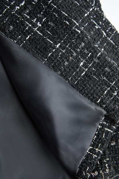 Abbas Black Double-Breasted Coat