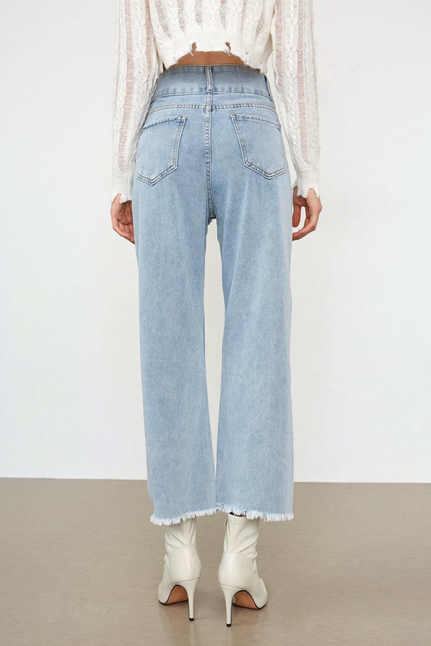 Auria Light Blue Ankle Jeans