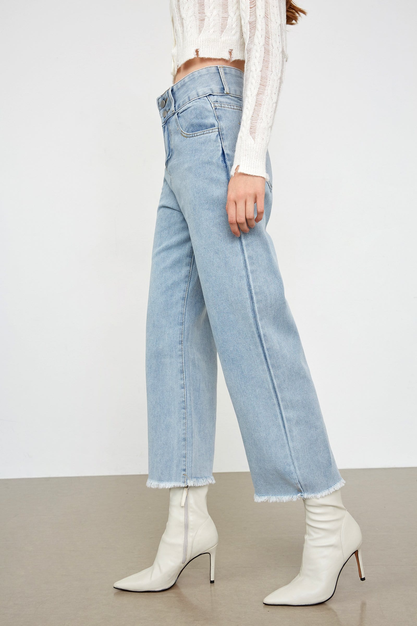 Auria Light Blue Ankle Jeans