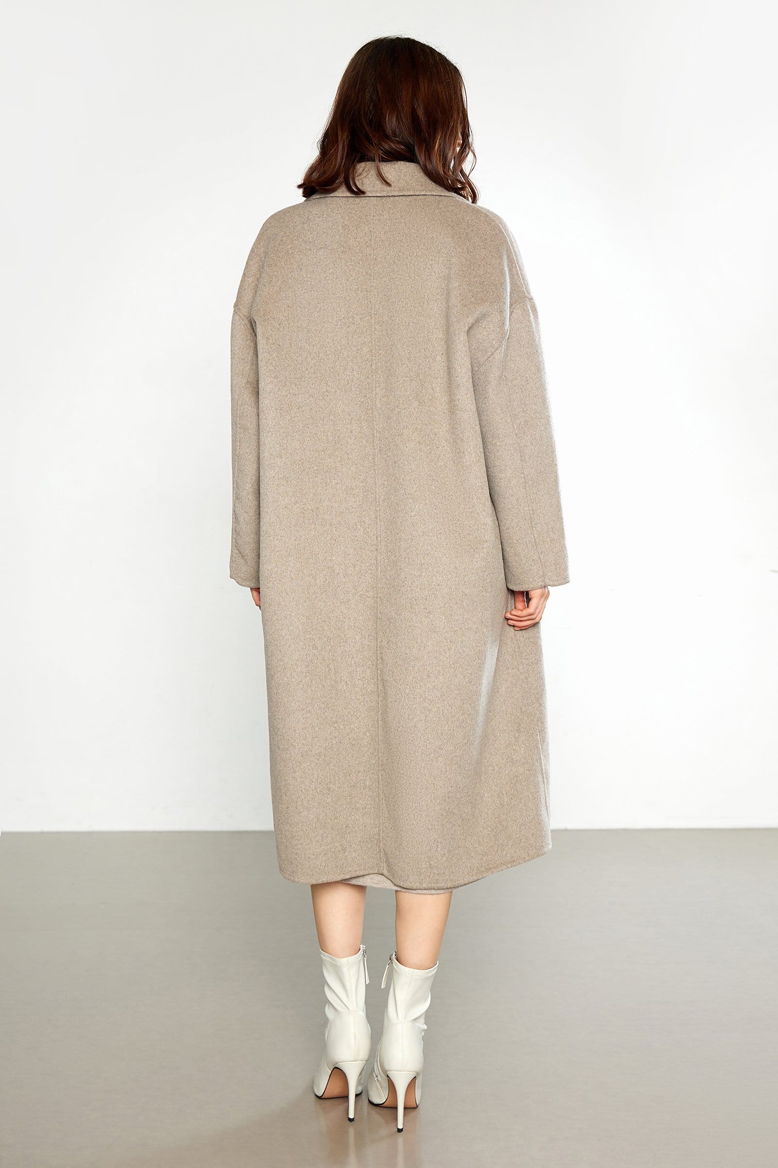 Carmelita Light Premium Wool Gray Oversized Coat