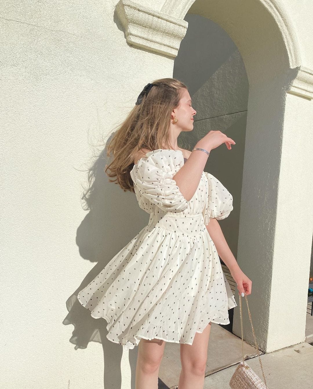Ivory Garland Garden Dress-J.ING
